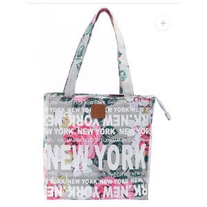 Robin Ruth canvas floral NYC tote bag